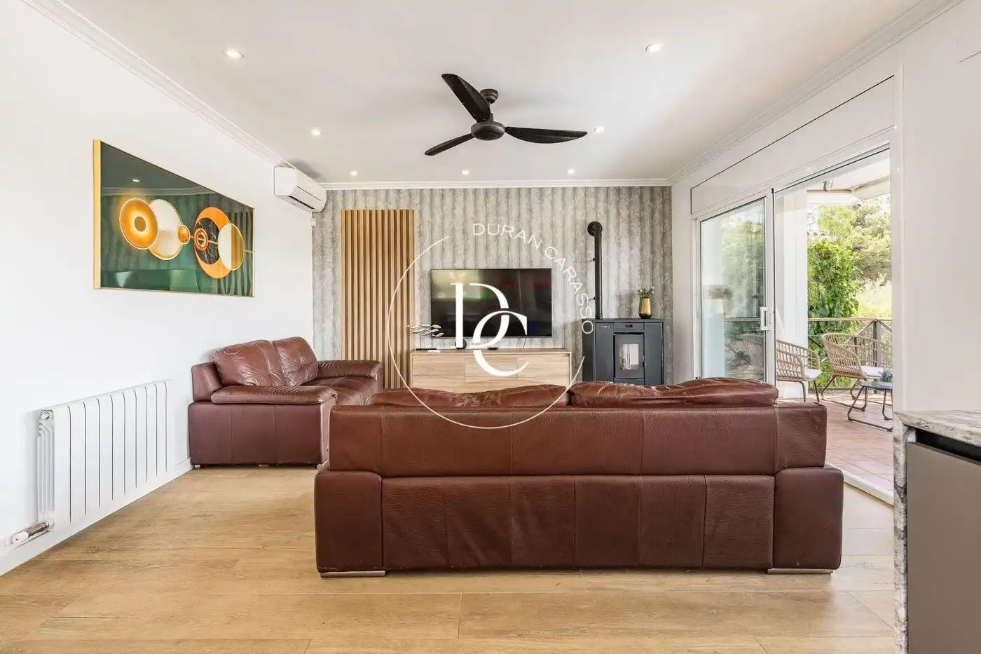 Living room of Houses for sale in Sant Pere de Ribes  with Air Conditioner, Heating and Private garden