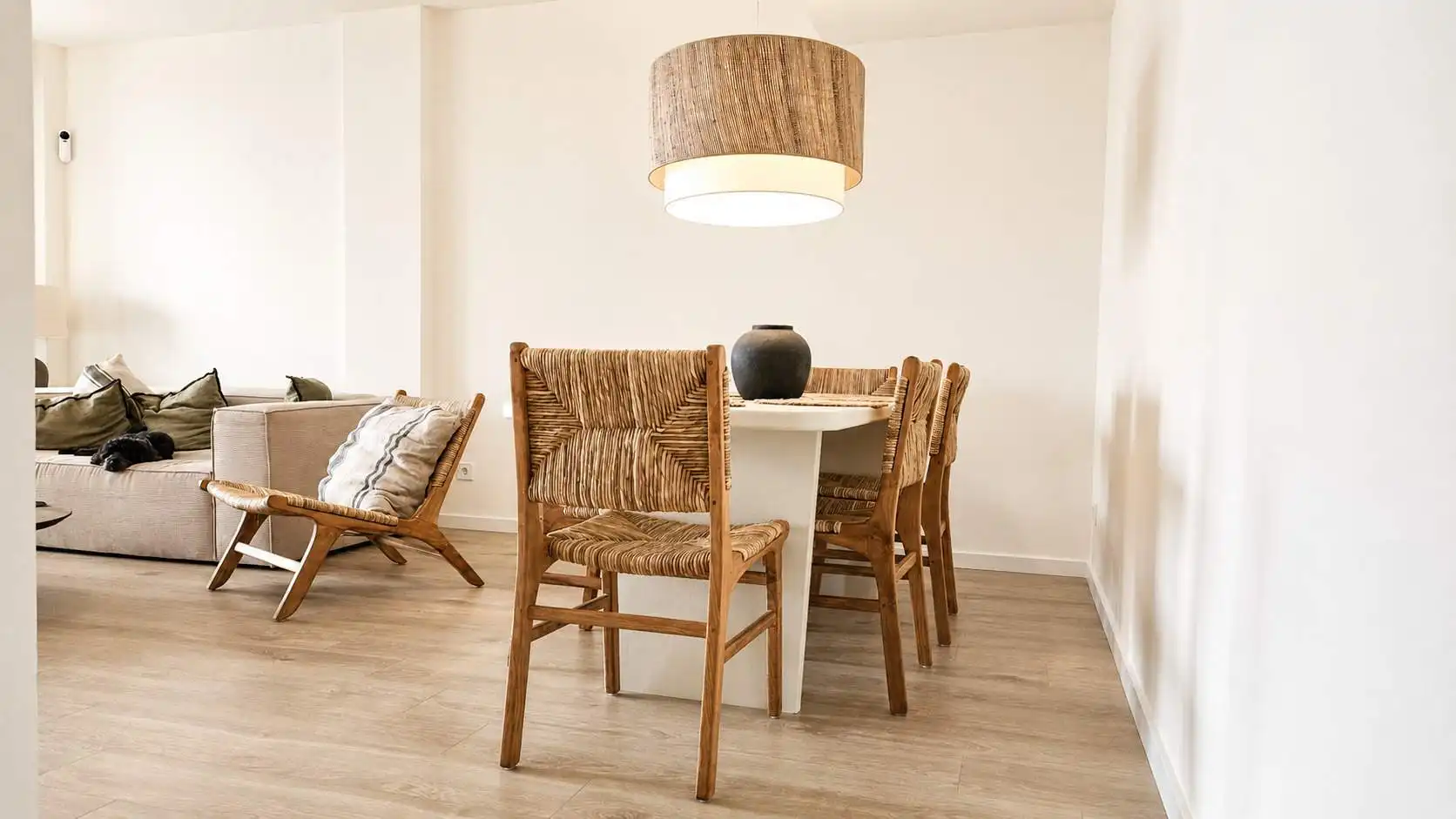 Esszimmer von Wohnung zur Miete in Badalona mit Klimaanlage, Terrasse und Möbliert