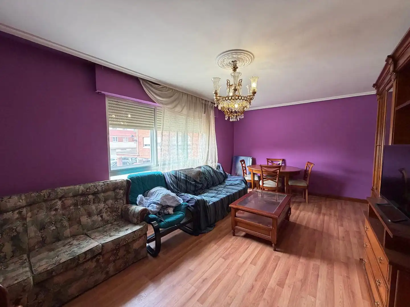 Wohnzimmer von Wohnung zum Verkauf in Venta de Baños mit Heizung, Parkett und Terrasse