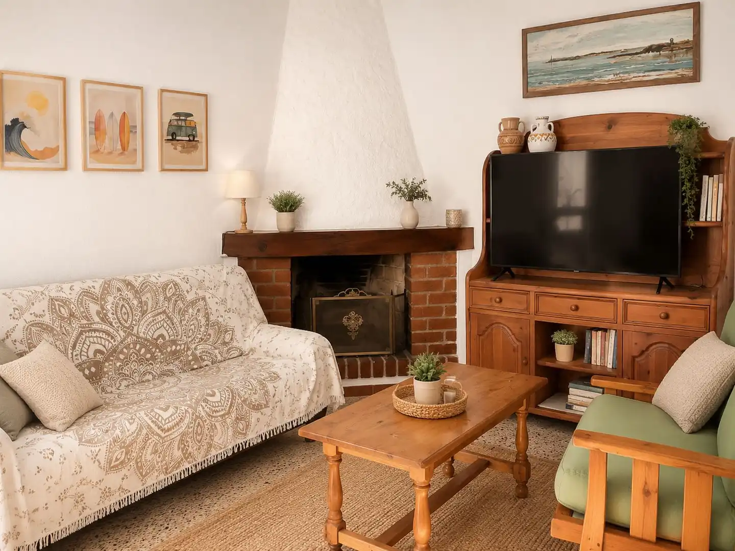 Living room of Detached homes for rent in Chiclana de la Frontera  with Air Conditioner, Furnished and Oven