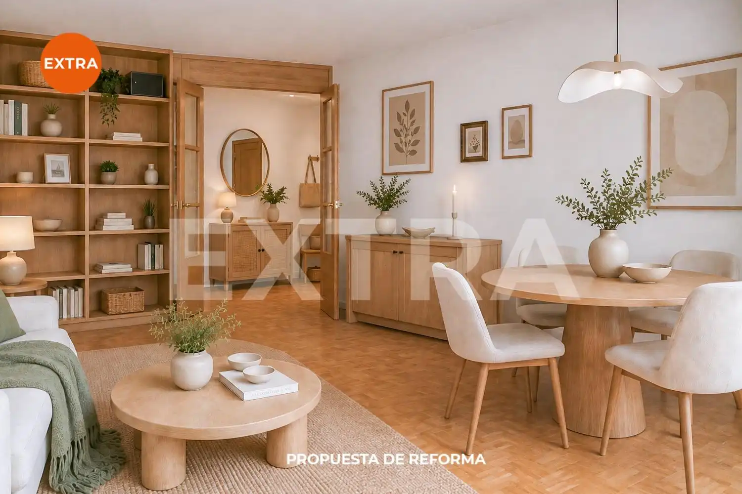 Sala de estar de Piso en venta en Madrid con Calefacción, Parquet y Terraza
