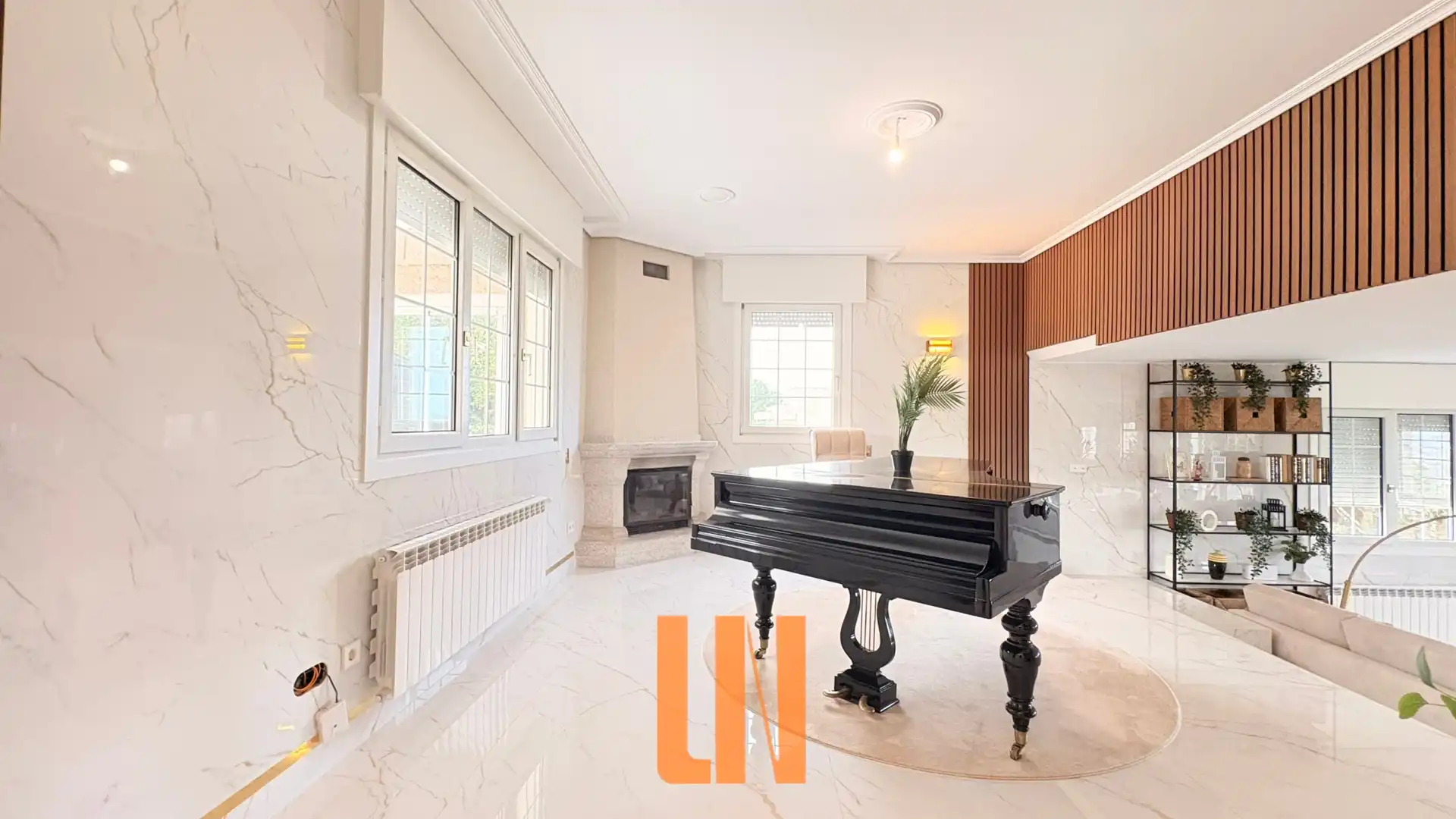 Sala de estar de Casa o chalet en venta en A Coruña Capital  con Calefacción, Jardín privado y Parquet