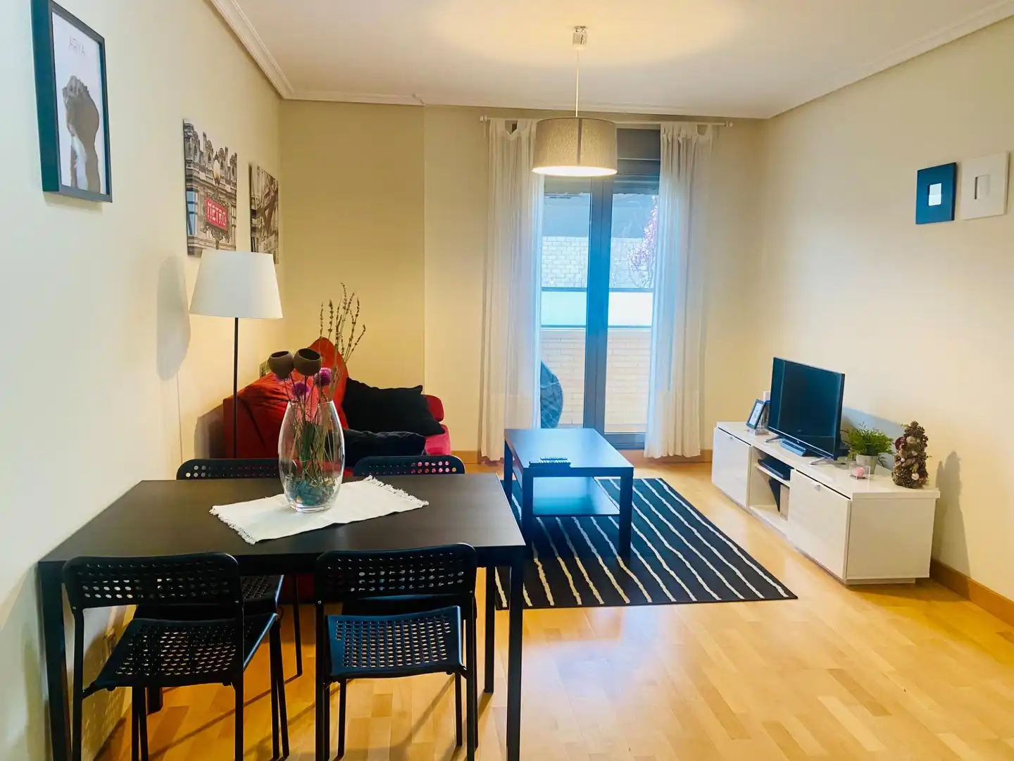 Sala d'estar de Pis en venda en Cuarte de Huerva amb Calefacció, Jardí privat i Terrassa