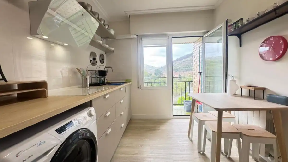 Cocina de Apartamento para compartir en Bilbao  con Amueblado, Horno y Lavadora