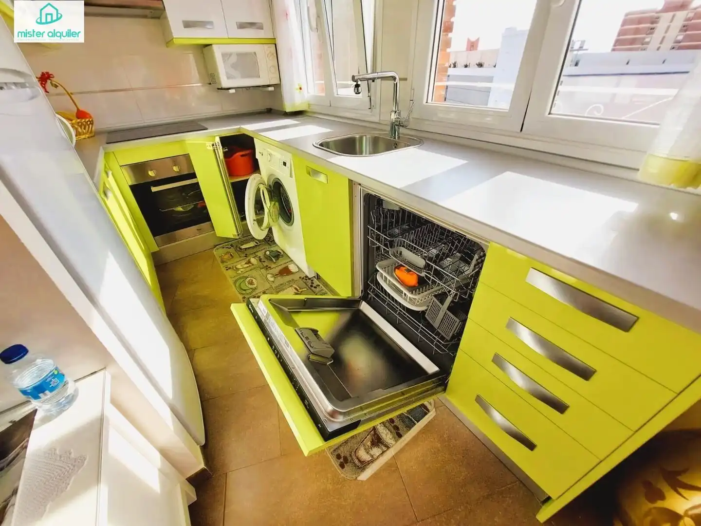 Kitchen of Apartments for rent in Benidorm  with Air Conditioner, Heating and Private garden