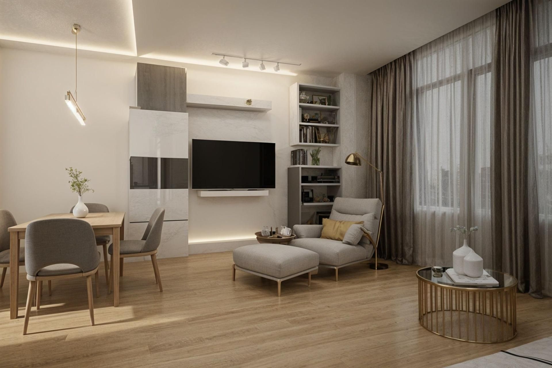 Sala d'estar de Estudi en venda en  Barcelona Capital amb Aire condicionat i Parquet