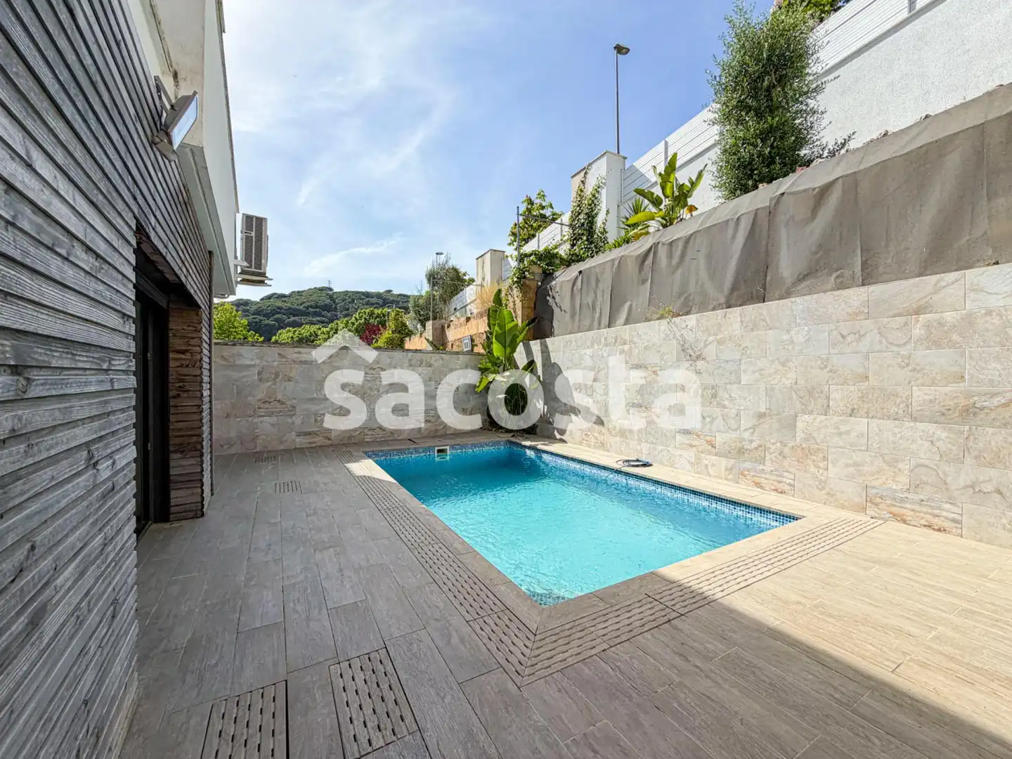 Piscina de Casa adosada en venda en Canet de Mar amb Calefacció, Jardí privat i Terrassa