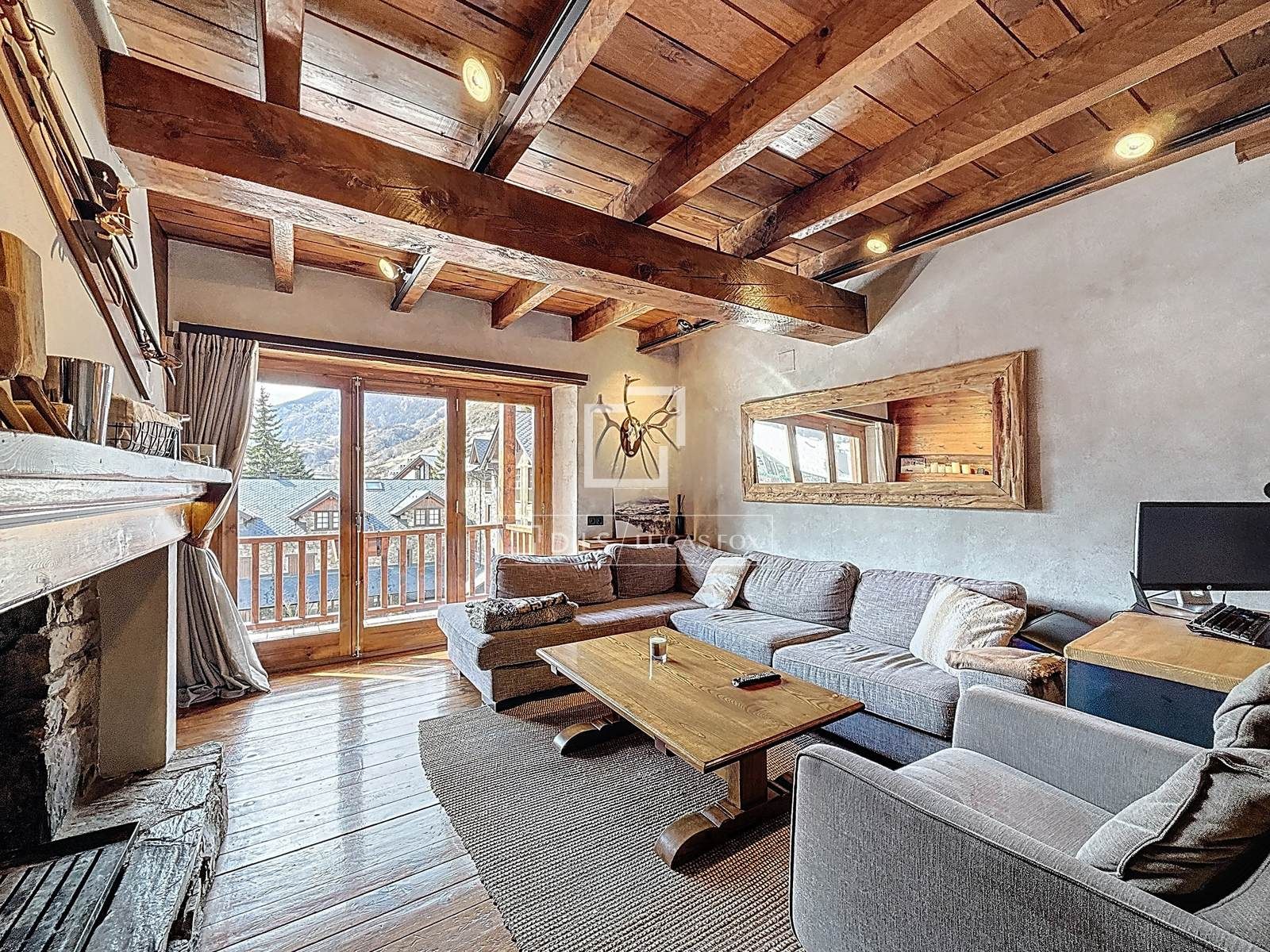 Wohnzimmer von Wohnung zum Verkauf in  Madrid Capital mit Heizung, Parkett und Terrasse