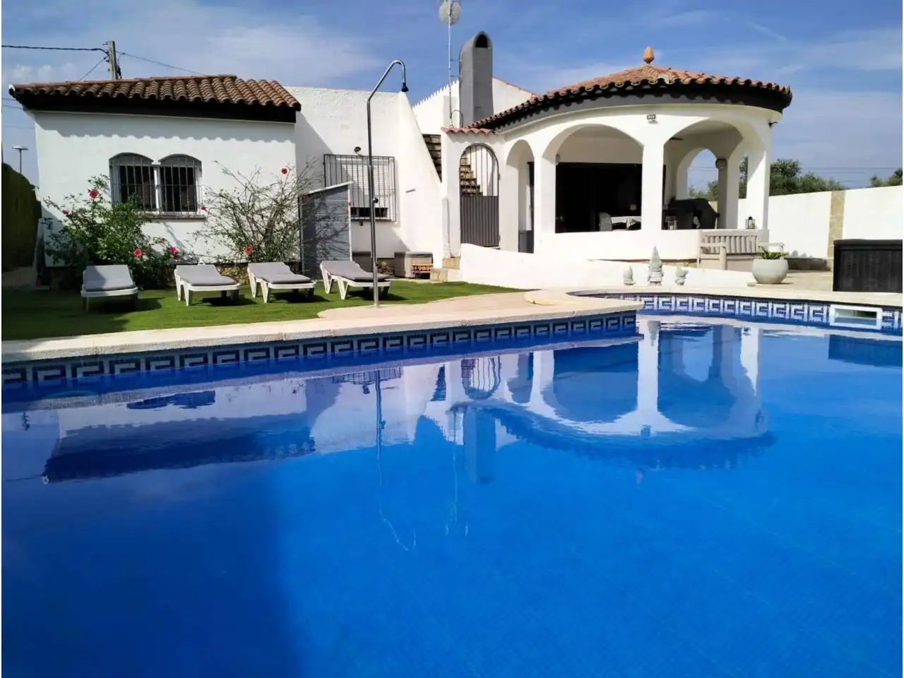 Swimming pool of Houses for sale in Mont-roig del Camp  with Heating, Private garden and Parquet flooring