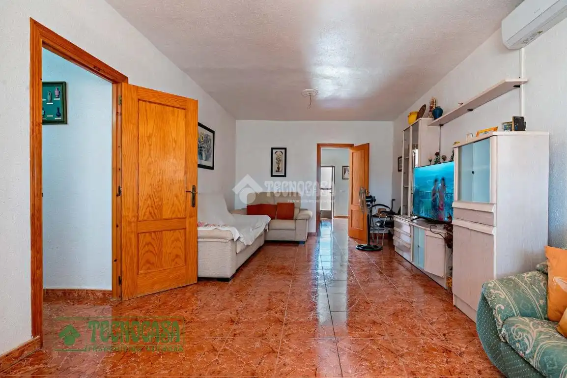 Sala d'estar de Casa adosada en venda en El Ejido amb Aire condicionat, Jardí privat i Moblat