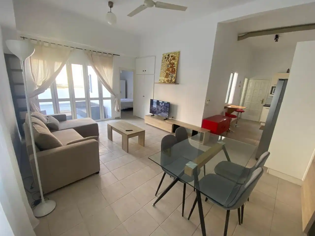 Wohnzimmer von Dachboden zur Miete in Santa Cruz de Tenerife mit Terrasse und Möbliert