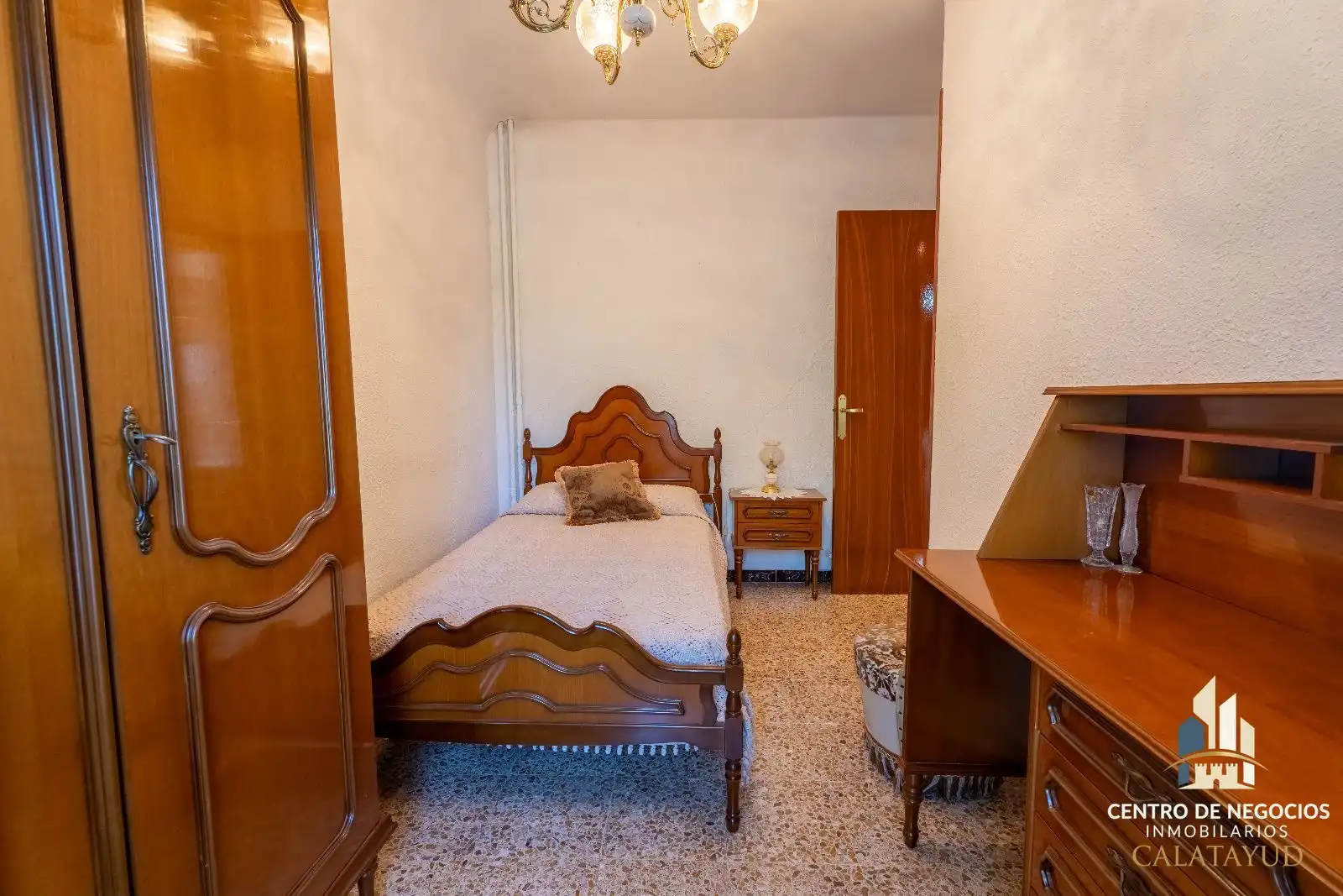 Schlafzimmer von Wohnung zum Verkauf in Calatayud mit Heizung, Terrasse und Möbliert