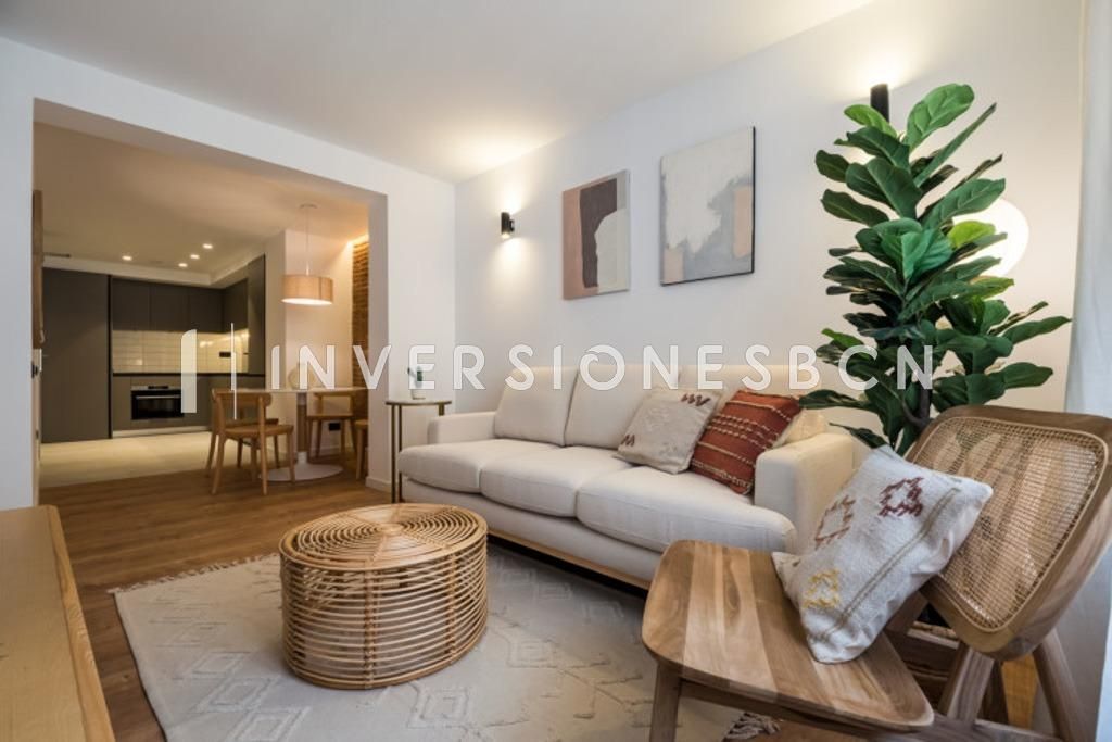 Sala d'estar de Pis de lloguer en  Barcelona Capital amb Aire condicionat, Calefacció i Terrassa