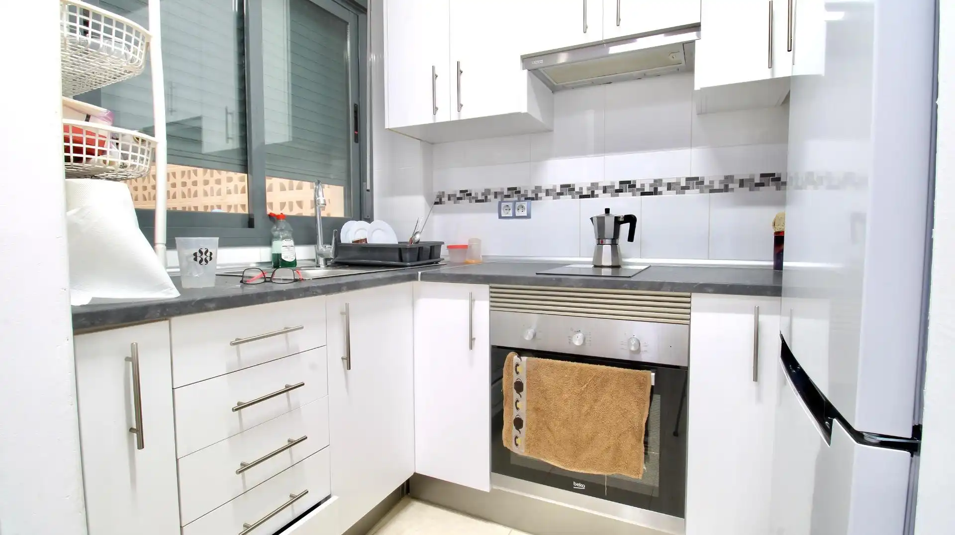 Kitchen of Flat for sale in Vícar  with Air Conditioner, Private garden and Terrace