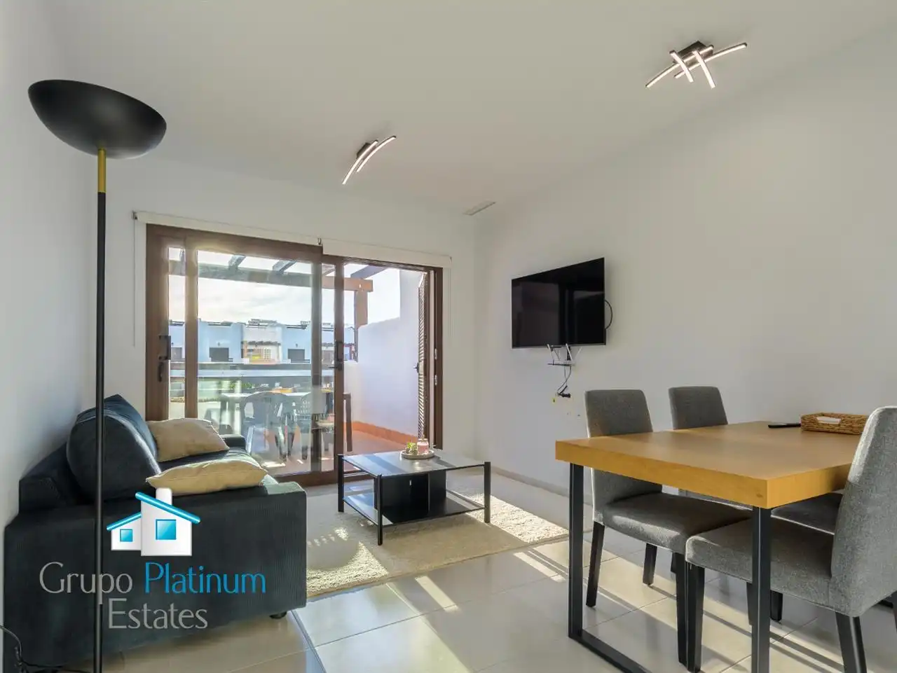 Sala d'estar de Àtic en venda en Pulpí amb Aire condicionat, Terrassa i Traster