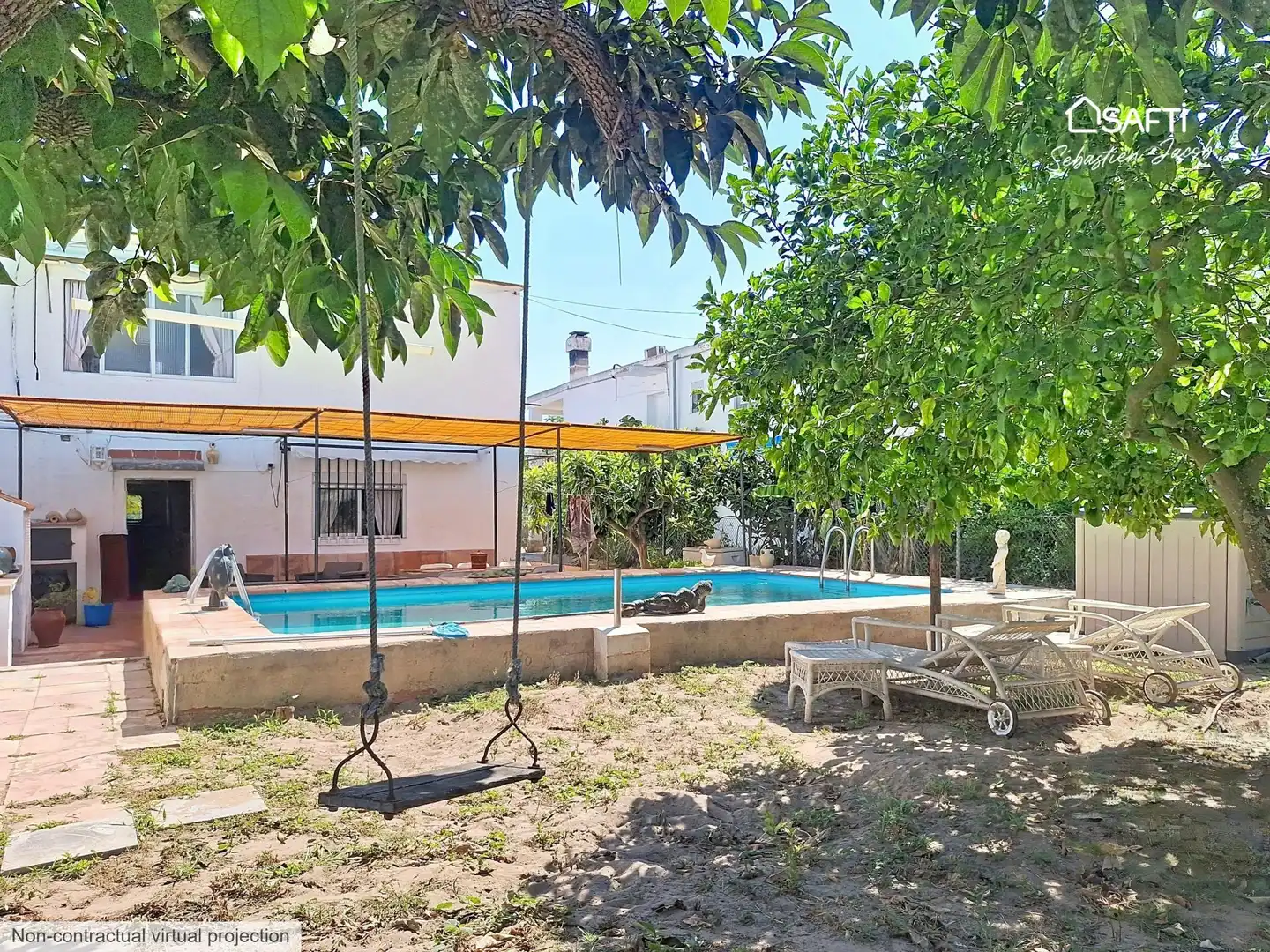Piscina de Finca rústica en venta en Oliva con Calefacción, Terraza y Piscina