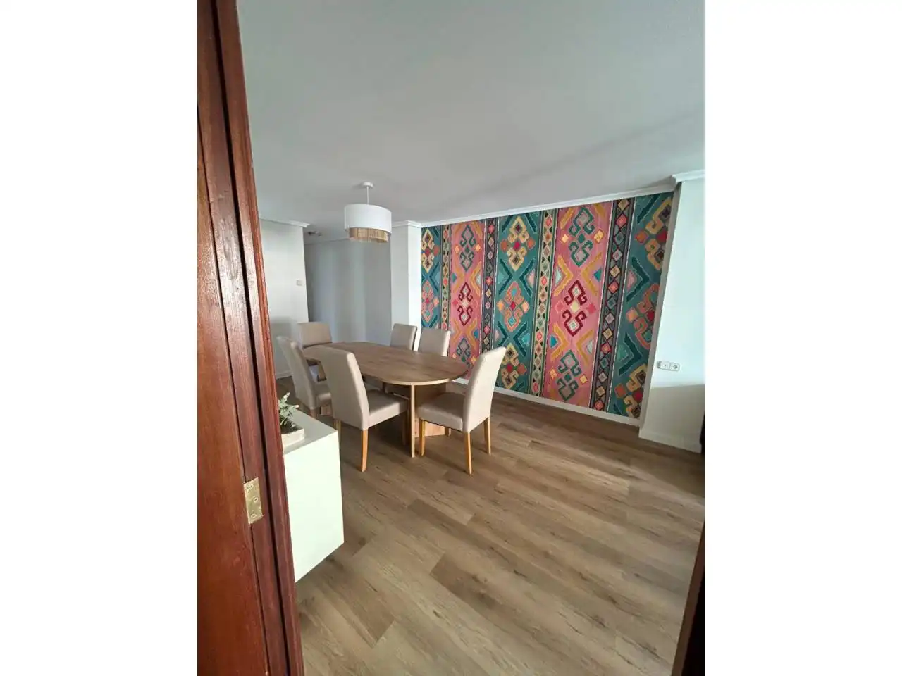 Dining room of Flat for rent in Valencia  with Air Conditioner, Parquet flooring and Storage room
