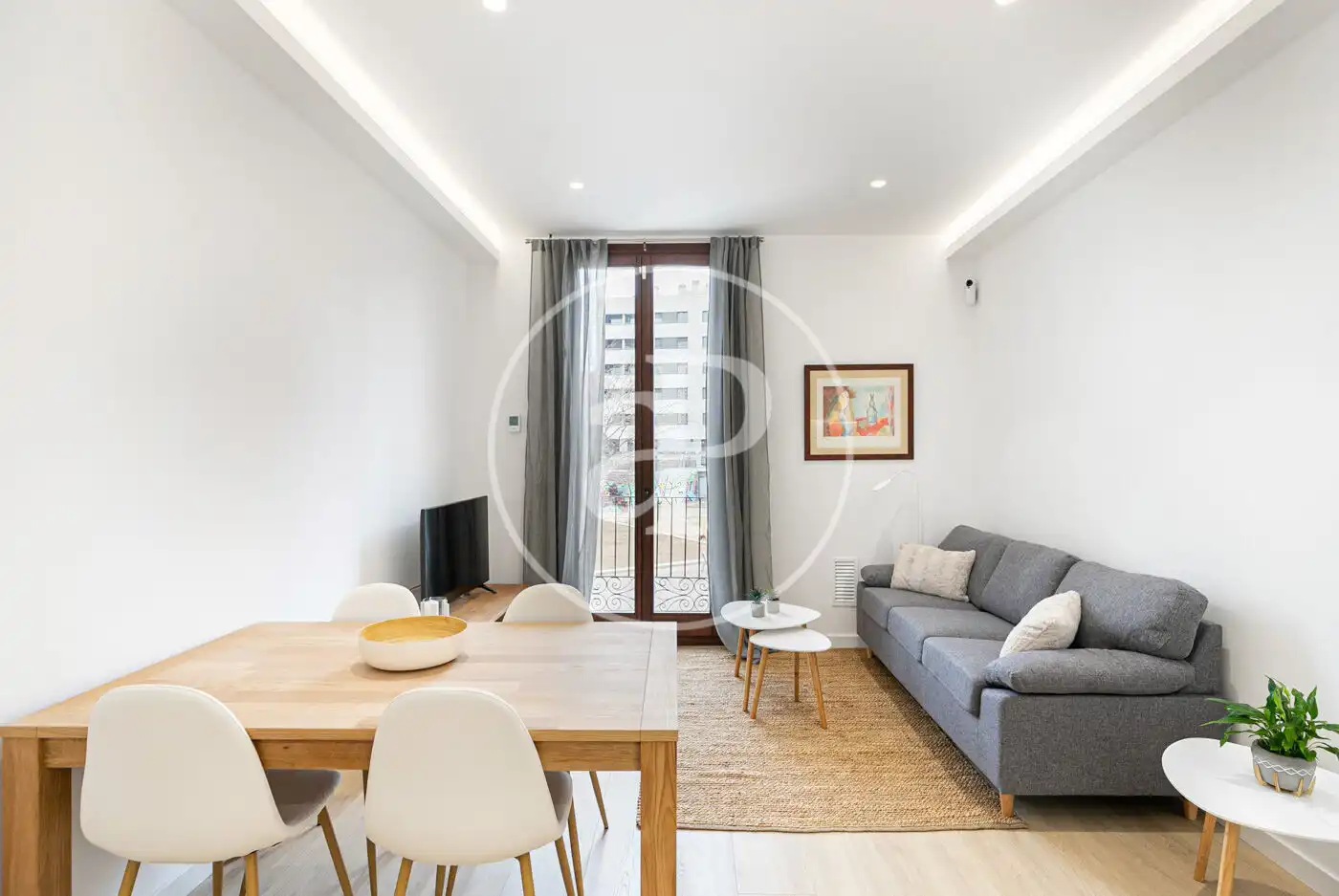 Wohnzimmer von Wohnung zur Miete in Barcelona mit Klimaanlage, Heizung und Möbliert