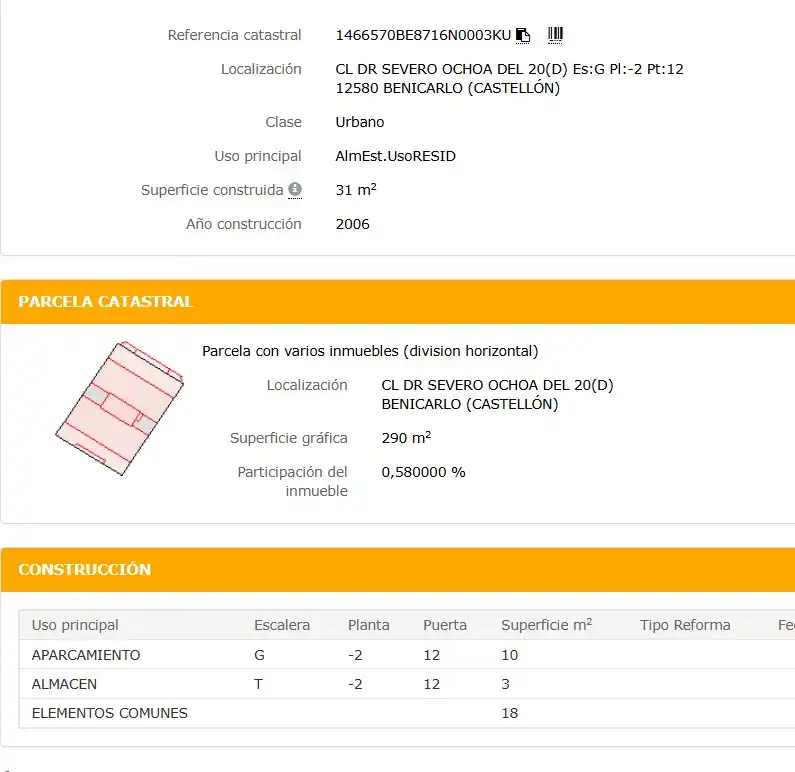 Einzelparkplatz mit Aufzug zum Verkauf in Carrer del Doctor Severo Ochoa 20, imagen 3