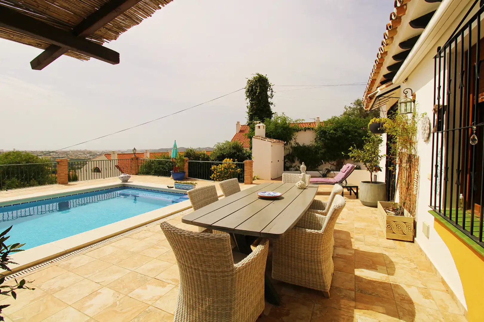 Terraza de Finca rústica en venta en Mijas con Aire acondicionado, Calefacción y Jardín privado