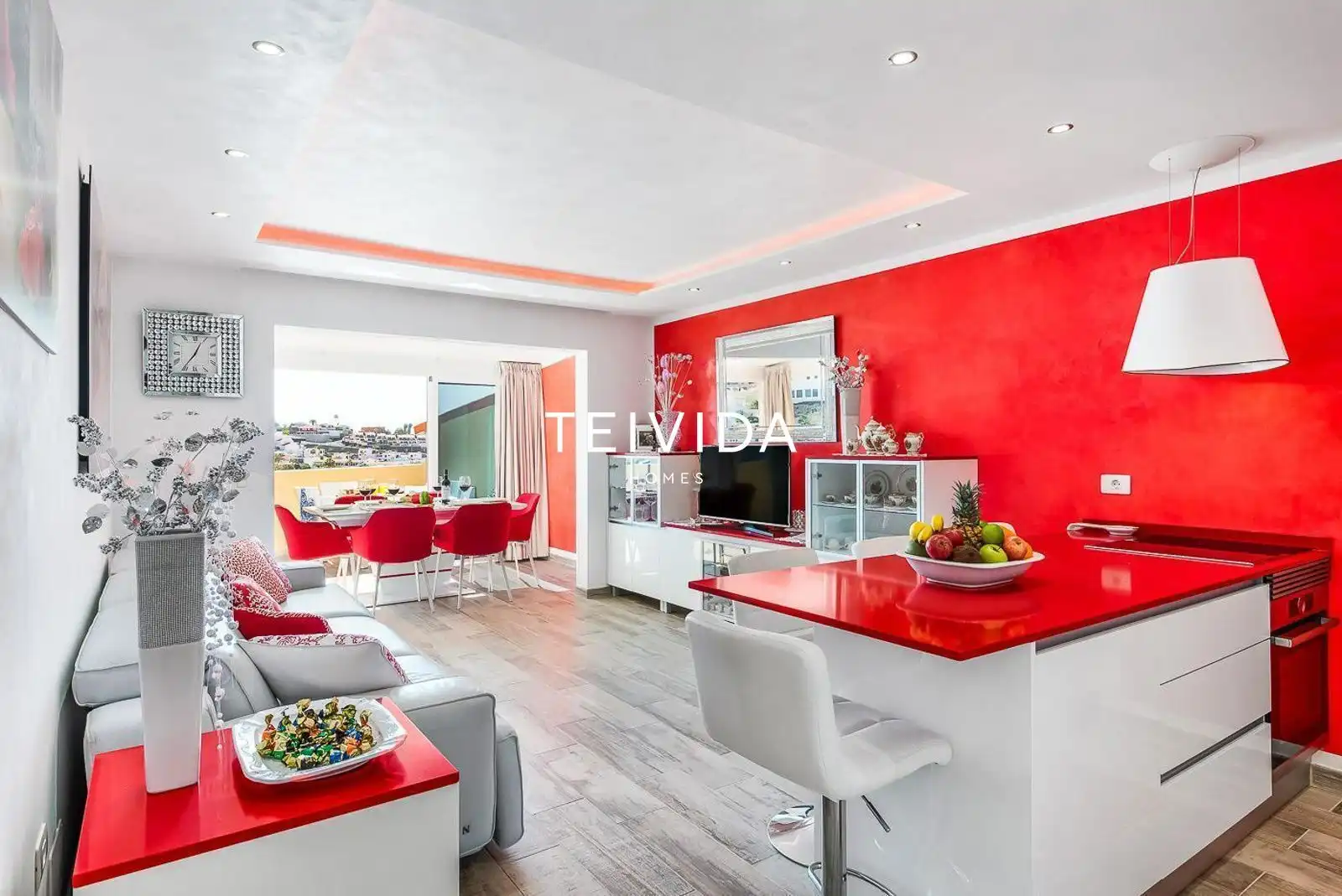 Living room of Attic for sale in Adeje  with Swimming Pool, Furnished and Community pool