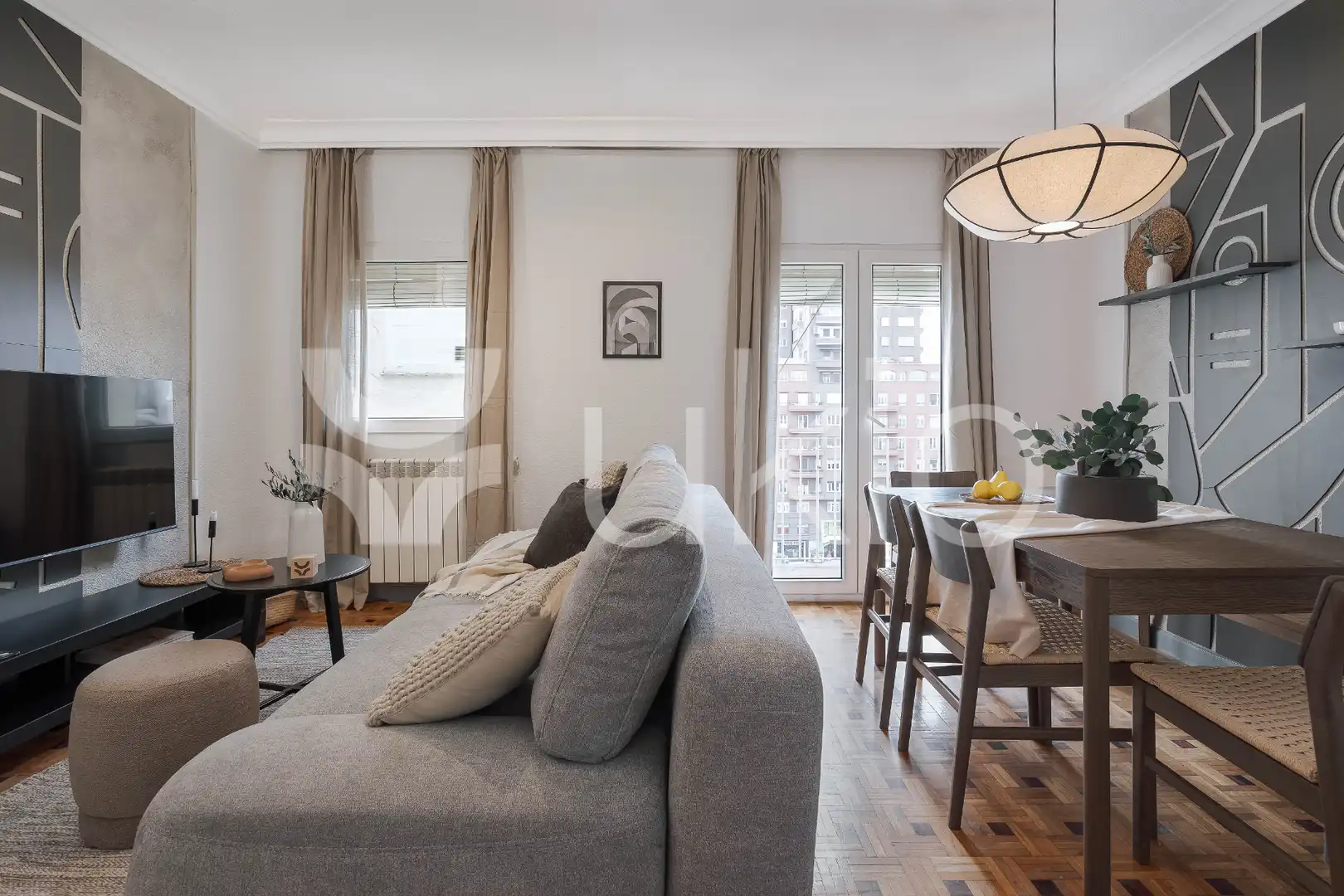 Sala d'estar de Apartament de lloguer en Madrid amb Aire condicionat, Calefacció i Terrassa