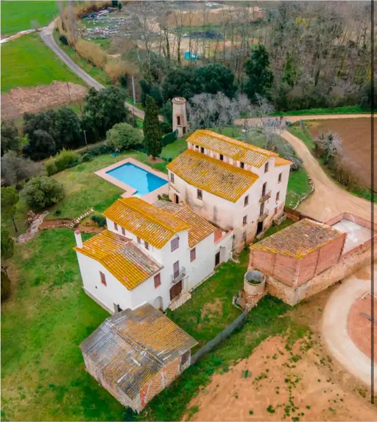 Vista exterior de Finca rústica en venda en Santa Cristina d'Aro amb Aire condicionat, Calefacció i Jardí privat