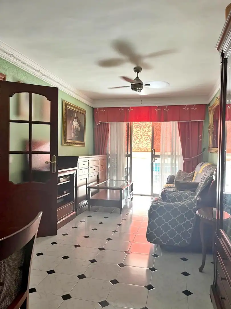 Living room of Flat for sale in Málaga  with Terrace and Furnished