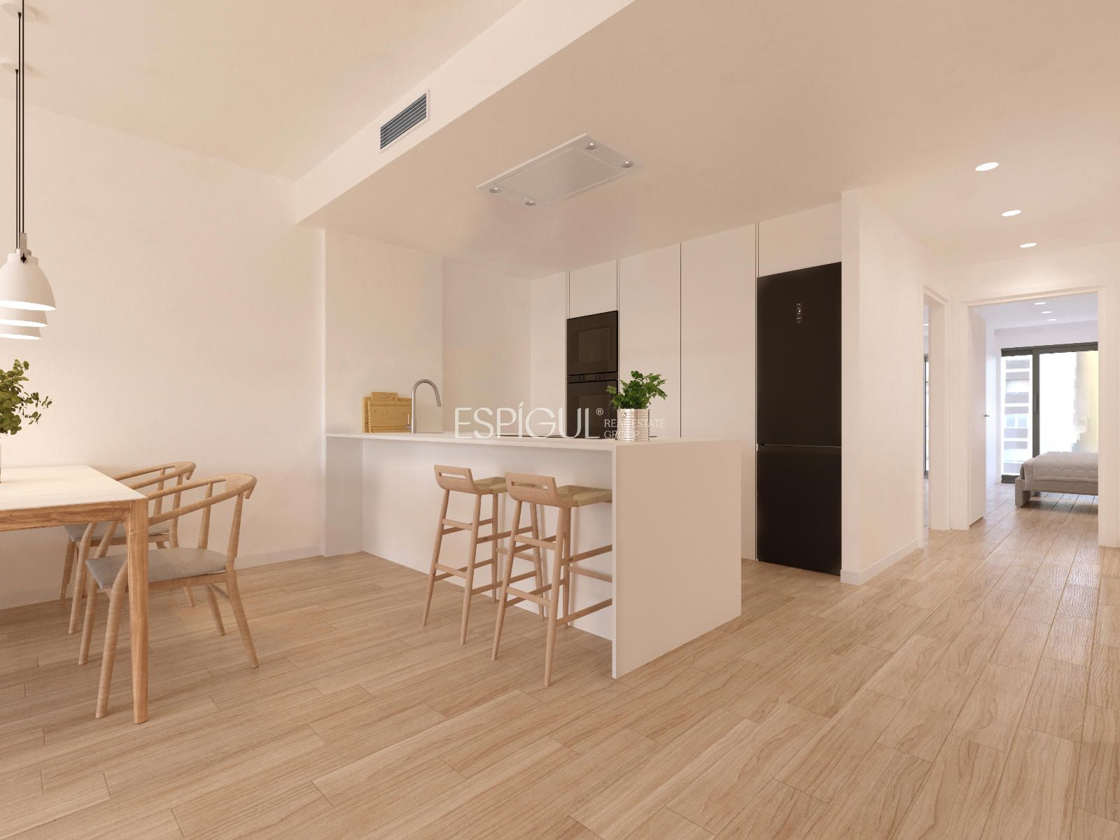 Cuina de Pis en venda en Girona Capital amb Aire condicionat, Calefacció i Terrassa