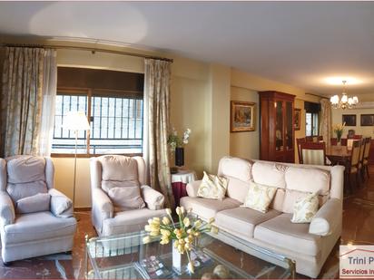 Living room of Flat for sale in  Sevilla Capital  with Air Conditioner, Terrace and Furnished