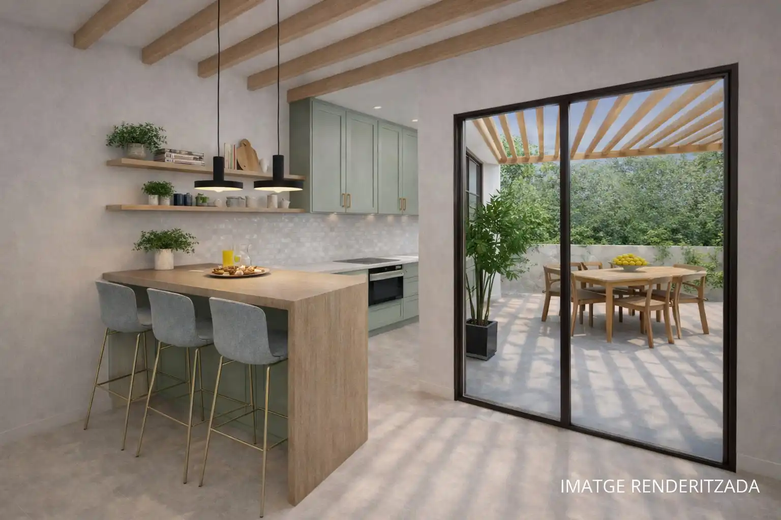 Cuina de Casa o xalet en venda en Sant Feliu de Guíxols amb Calefacció, Parquet i Terrassa