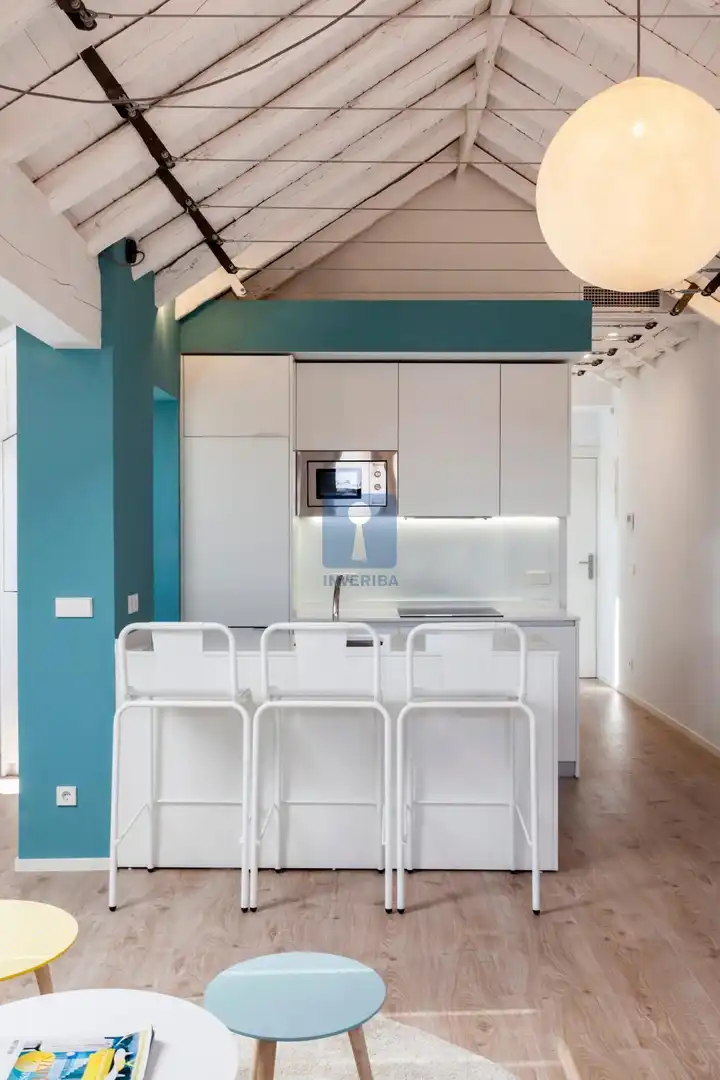 Kitchen of Attic for rent in Madrid  with Air Conditioner, Heating and Parquet flooring