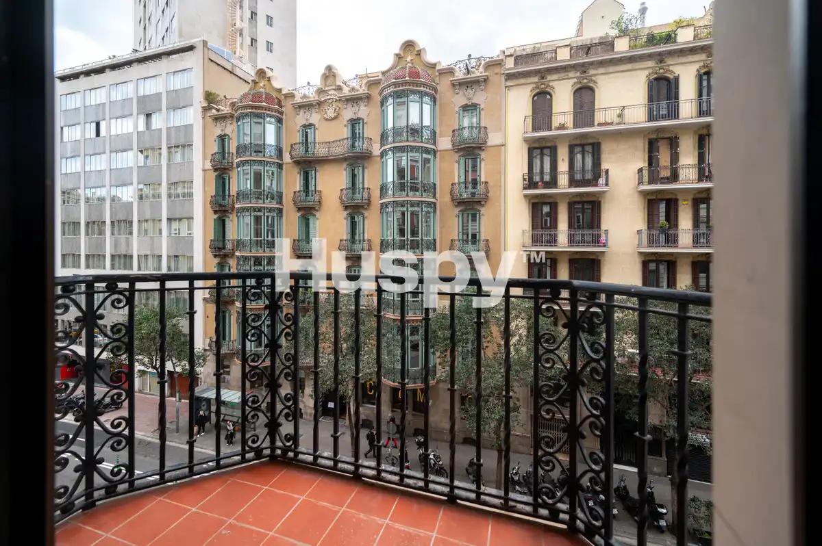 Balcony of Flat for rent in Barcelona  with Air Conditioner, Heating and Furnished