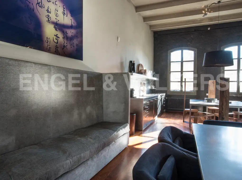Wohnzimmer von Loft zur Miete in Barcelona mit Klimaanlage, Heizung und Parkett