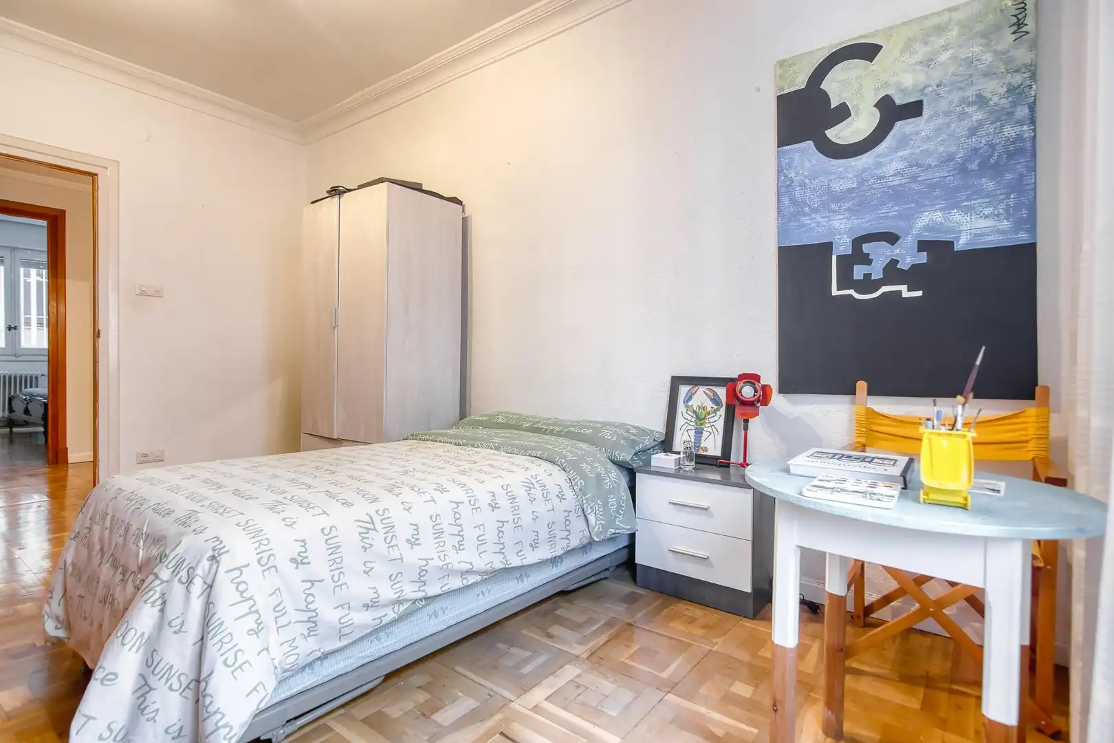 Bedroom of Flat for sale in  Pamplona / Iruña  with Heating, Storage room and Balcony