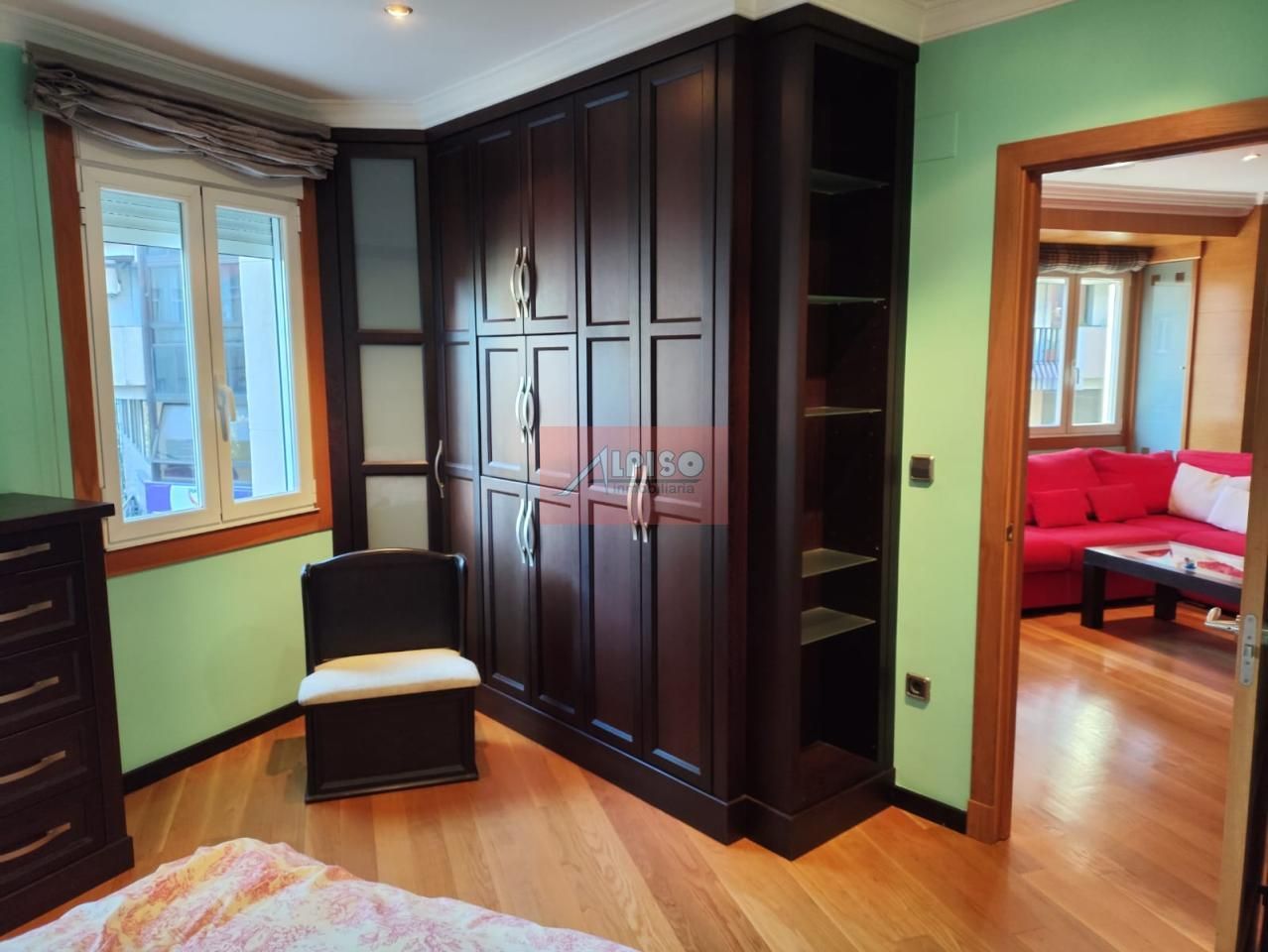 Bedroom of Flat for sale in Ourense Capital   with Heating, Parquet flooring and Furnished