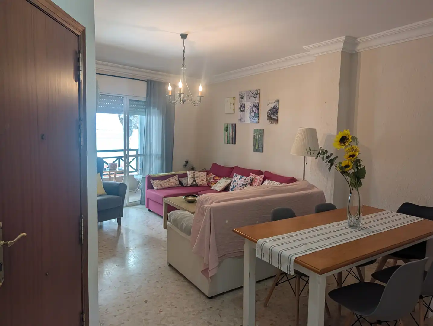 Sala de estar de Piso en venta en Punta Umbría con Terraza, Amueblado y Horno