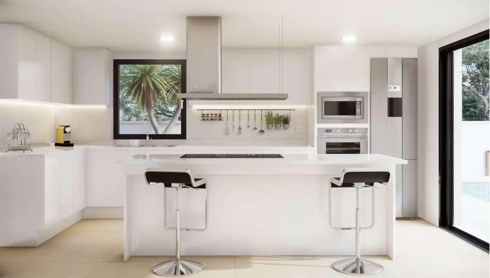 Cocina de Casa o chalet en venta en Sant Joan d'Alacant con Jardín privado, Terraza y Piscina