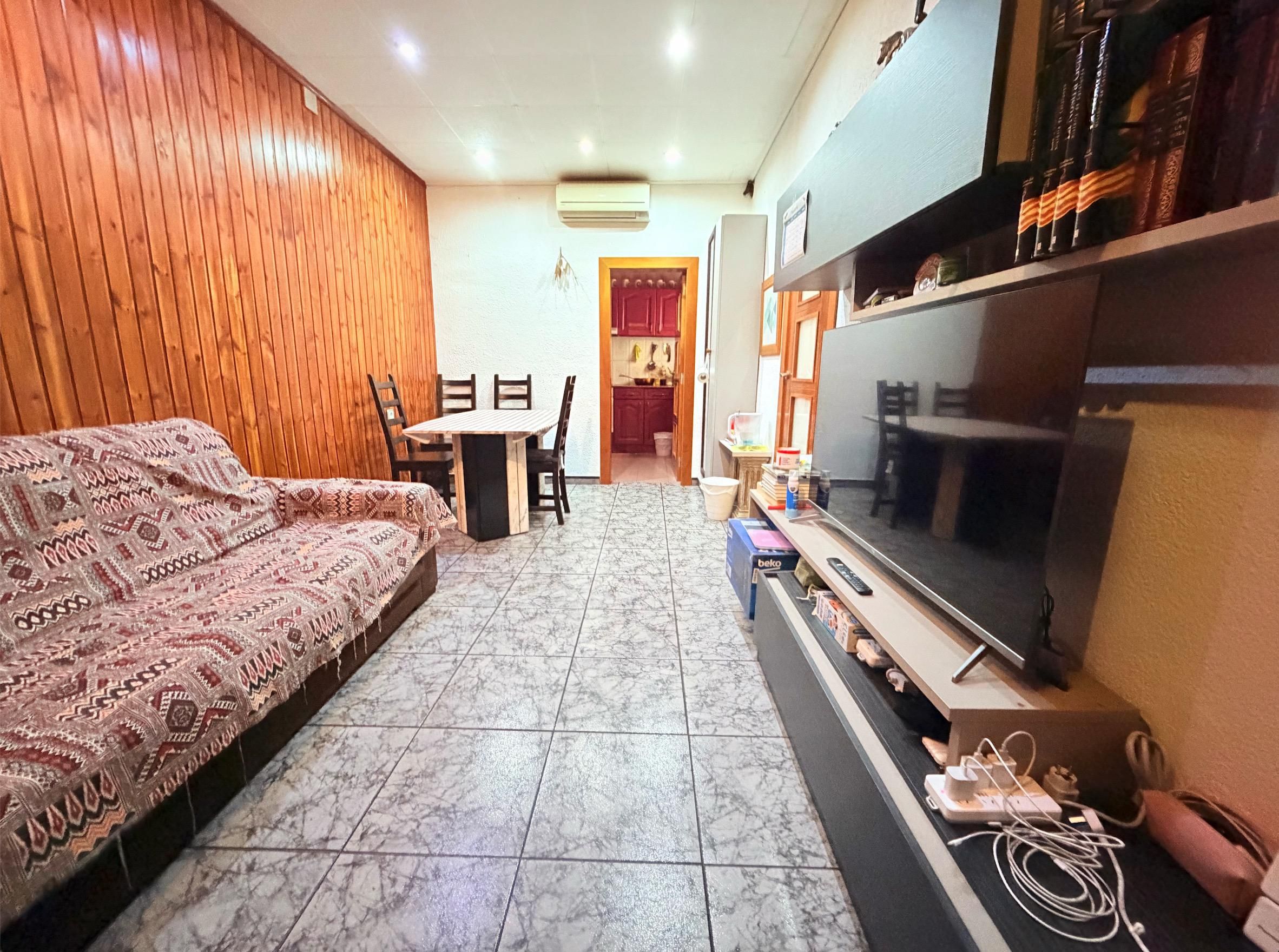 Sala d'estar de Pis en venda en  Barcelona Capital amb Aire condicionat i Terrassa