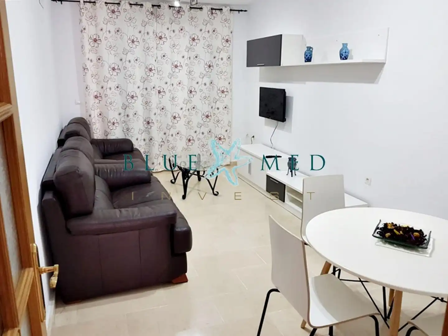 Sala de estar de Apartamento en venta en Mazarrón con Terraza, Amueblado y Piscina comunitaria