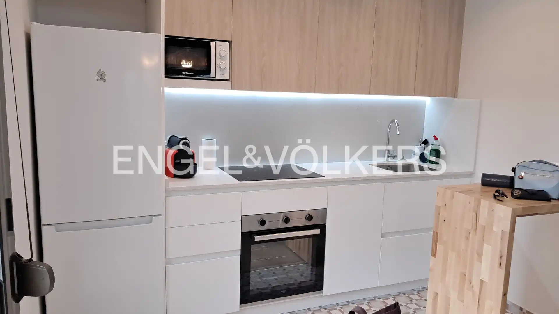 Cocina de Piso de alquiler en Barcelona con Aire acondicionado, Calefacción y Parquet
