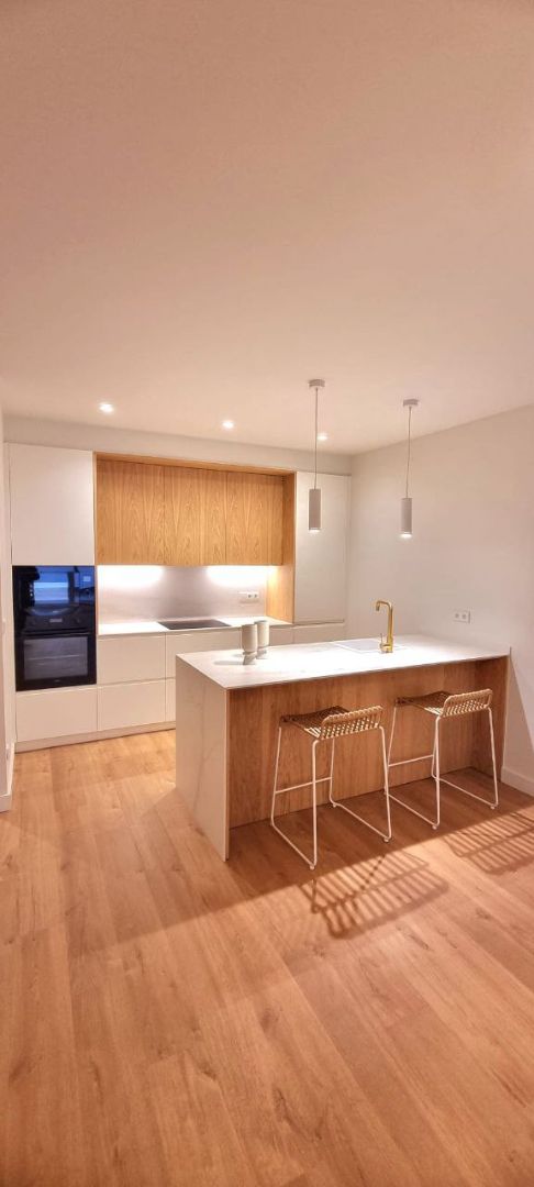 Kitchen of Flat for sale in A Coruña Capital   with Heating, Parquet flooring and Terrace