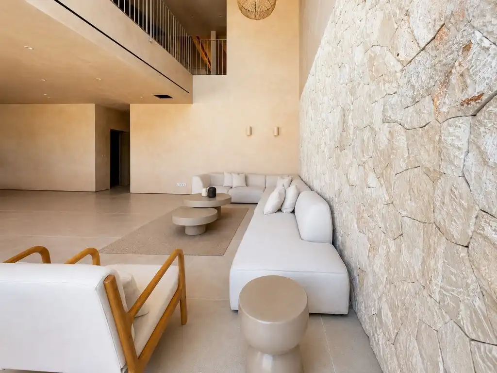 Sala de estar de Casa adosada en venta en Ses Salines con Aire acondicionado, Jardín privado y Terraza