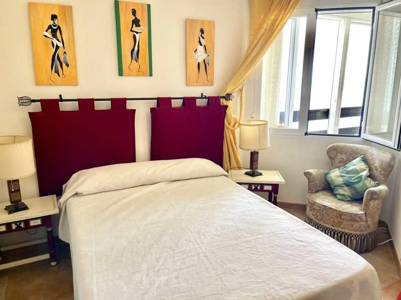 Bedroom of Flat for rent in El Campello  with Terrace, Furnished and Community pool