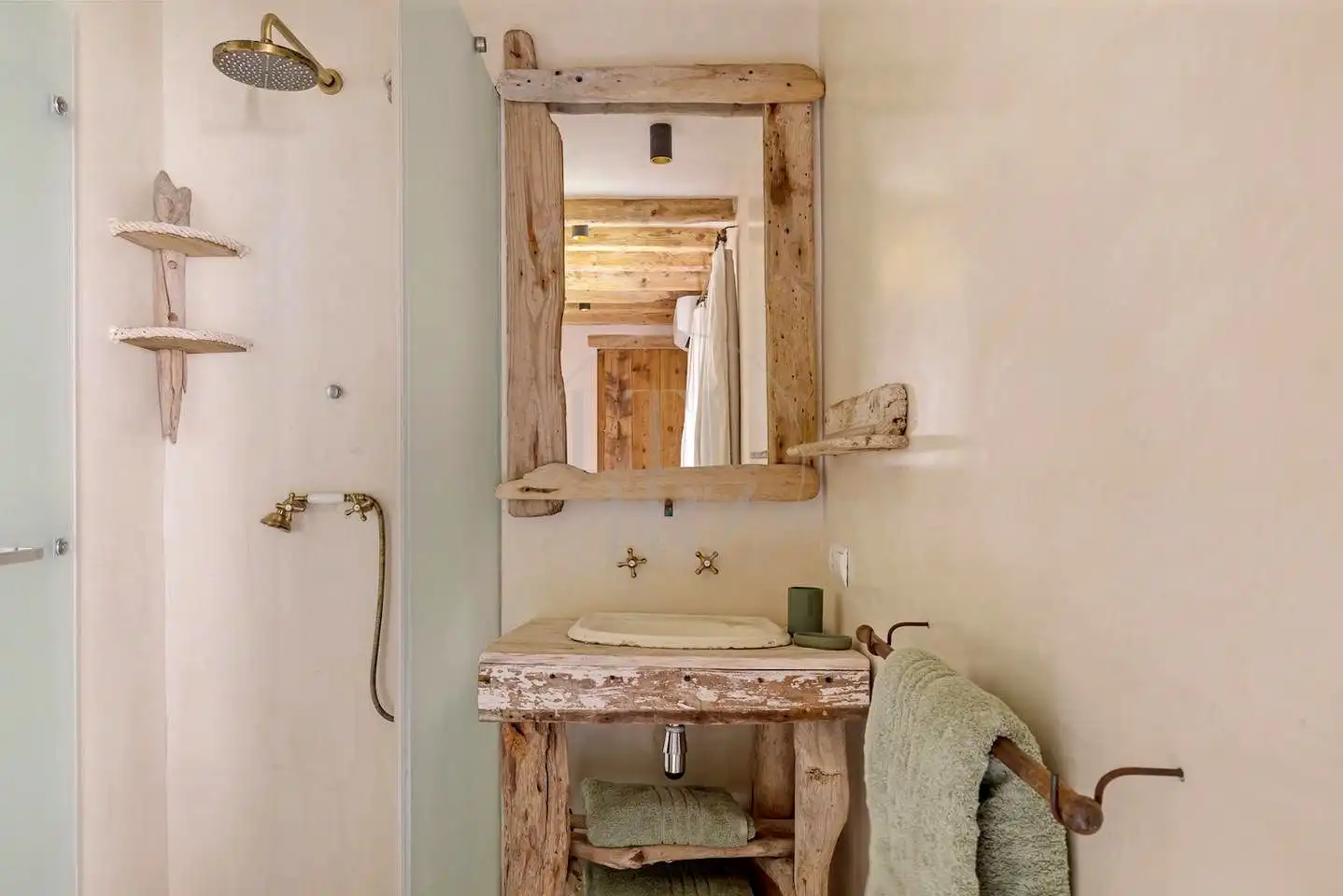Badezimmer von Haus oder Chalet zur Miete in Sant Josep de sa Talaia mit Klimaanlage, Privatgarten und Schwimmbad