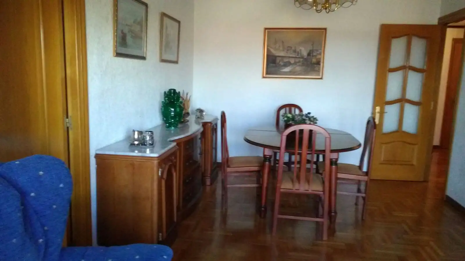Dining room of Flat for rent in Oviedo   with Heating, Furnished and Oven