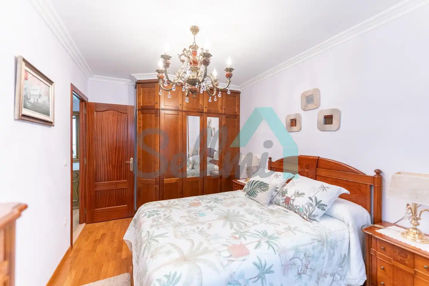 Bedroom of Flat for sale in Gijón   with Heating, Parquet flooring and Furnished