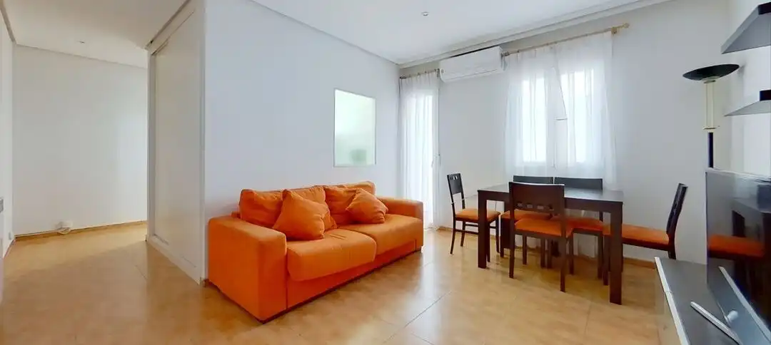 Living room of Flat for rent in Madrid  with Air Conditioner and Heating