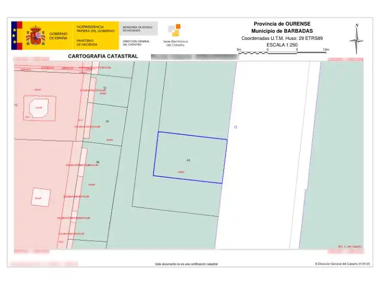 Terreno industrial en venta en Barbadás