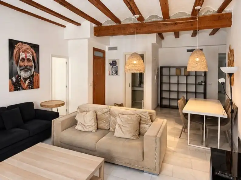Living room of Flat for rent in Valencia  with Air Conditioner, Heating and Terrace